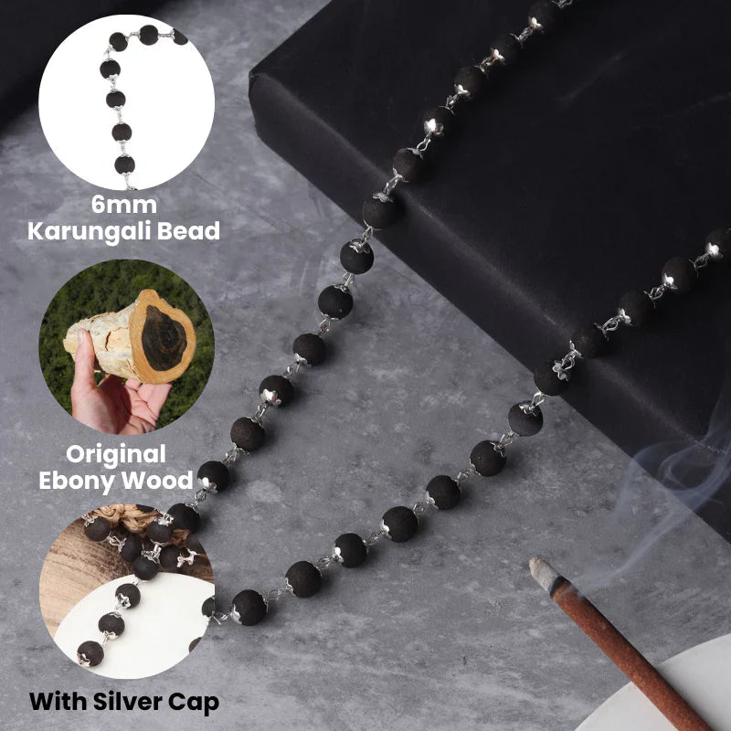 Original Karungali Mala 10mm, 8mm & 6mm with Govt. Certification